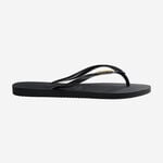 Carica l&#39;immagine nel visualizzatore di Gallery, HAVAIANAS 24 Slim Logo Metallic BLACK/GOLD
