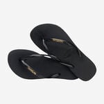 HAVAIANAS 24 Slim Logo Metallic BLACK/GOLD