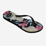 Havaianas Slim Floral black pink