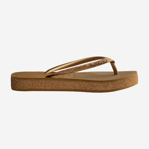 HAVAIANAS 24 Slim Flatform Sparkle bronze