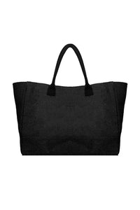 4GIVENESS 24 Borsa promo cartapaglia ricamo NERO