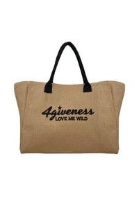 4GIVENESS 24 Borsa promo cartapaglia ricamo