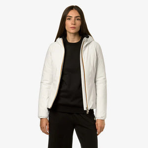 K-WAY LILY ST WARM REVERSIBLE WHITE G-BLACK